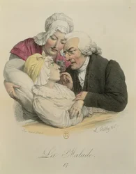 Pacjent, wyryty przez Francois Seraphin Delpech (1778-1825) 1827